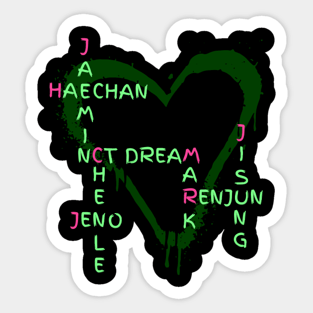 NCT DREAM Crossword Nct Dream Sticker TeePublic